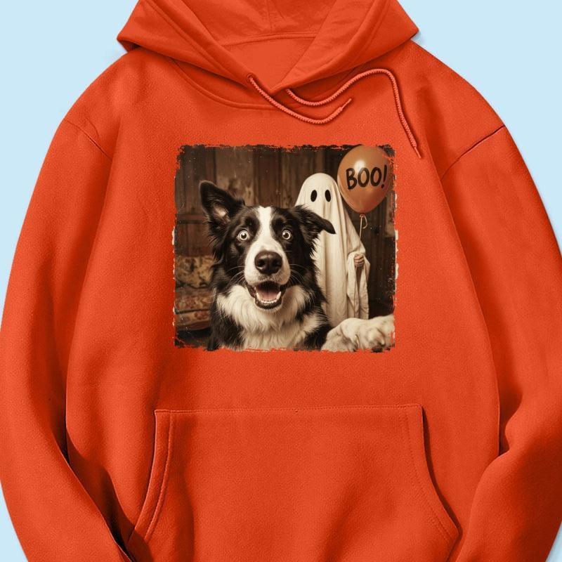 Gepersonaliseerde Halloween-shirt Met Foto Van Hond Of Kat - Trendy Vintage Griezelshirt Voor Huisdierliefhebbers - SokkenFoto