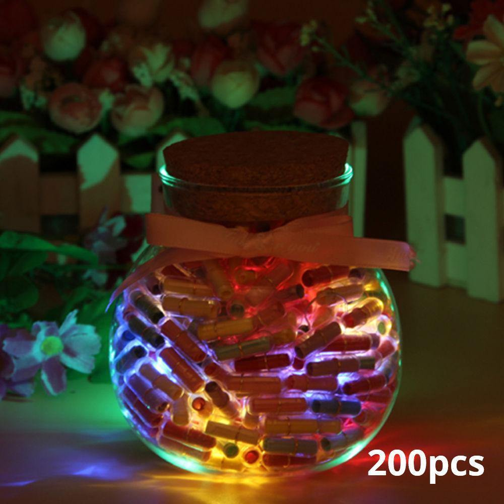 200pcs DIY Lovely Smiling Face Mini Message Capsule Letter in a Bottole with Box - soufeelus