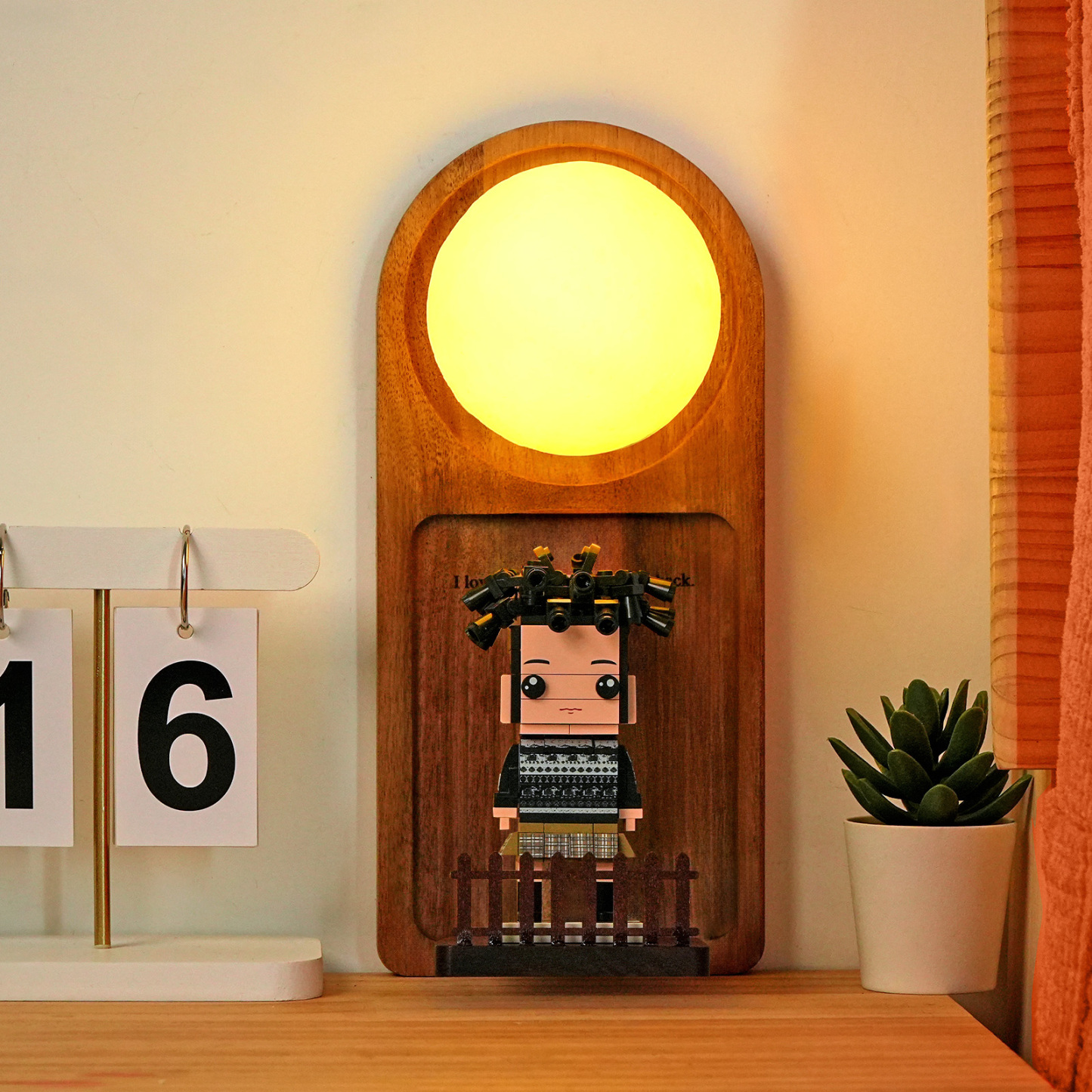 Custom Name & Photo Brick Figure Night Light Personalized Family Night Light Best Gift - Get Photo Blanket