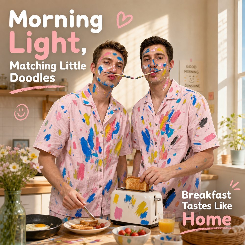DIY Color Doodling Pajama Shirts for Couples | Matching PJ Shirts for Men, Color Your Own Boyfriend Pajamas - Get Photo Blanket