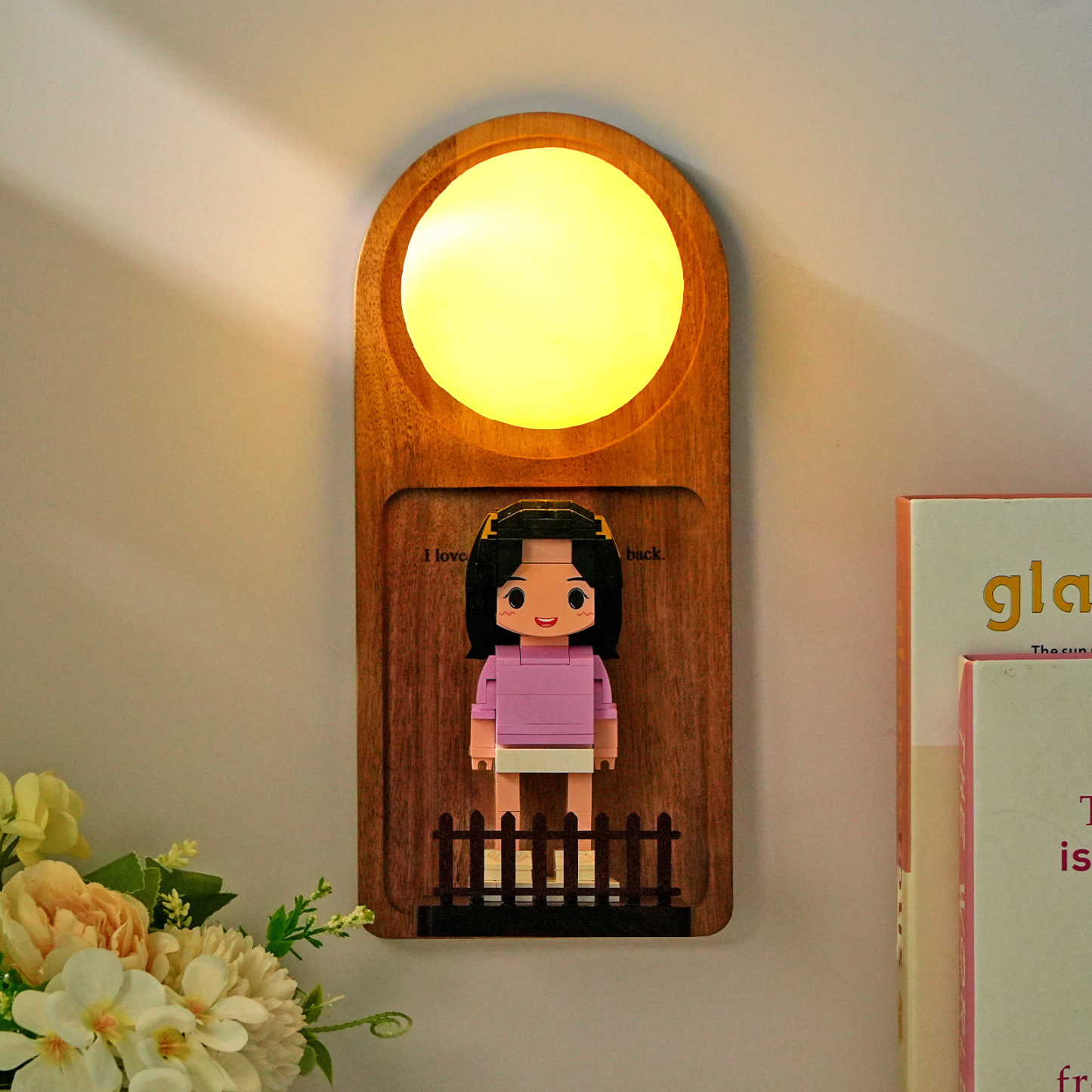 Custom Name & Photo Brick Figure Night Light Personalized Family Night Light Best Gift - Get Photo Blanket