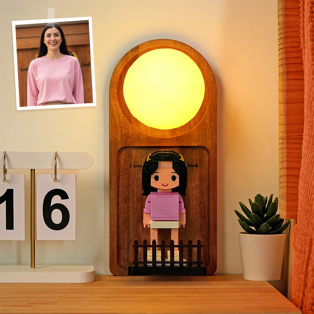 Custom Name & Photo Brick Figure Night Light Personalized Family Night Light Best Gift - Get Photo Blanket
