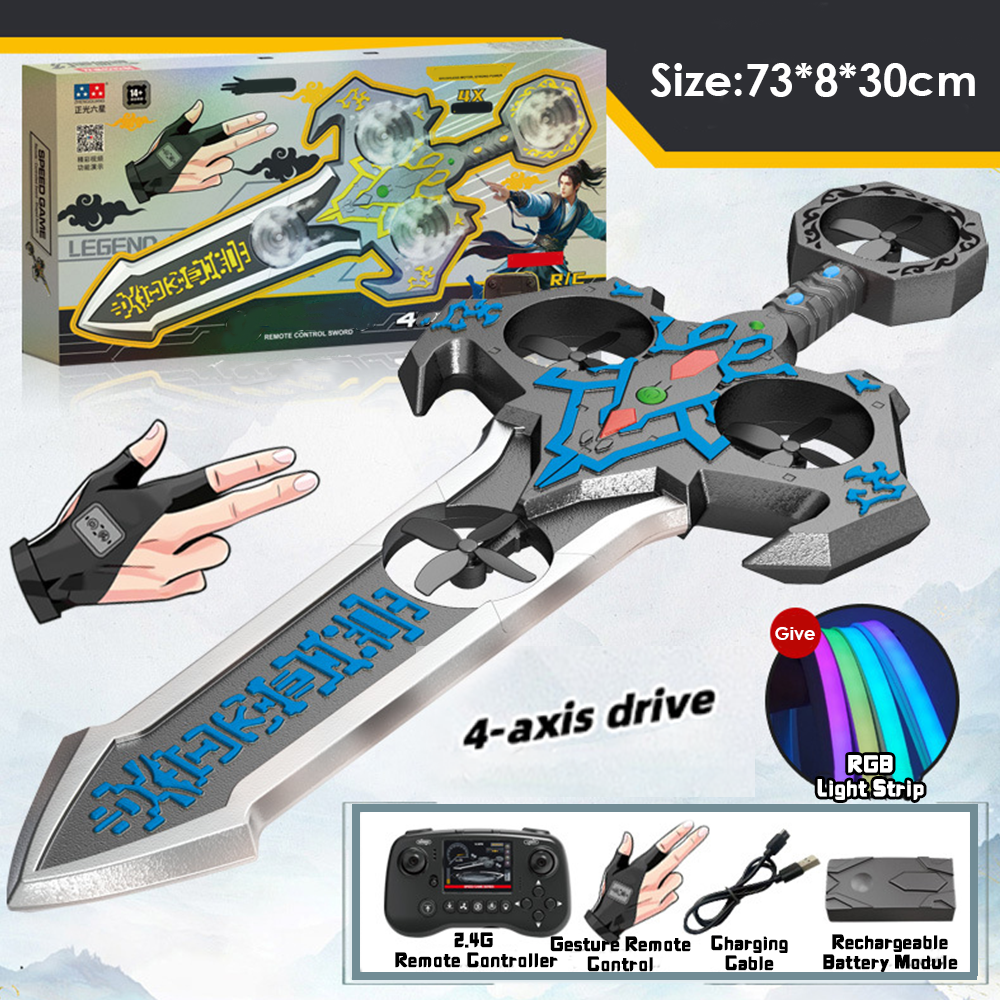 Flying Sword Remote Control Drone Gesture Sensing Aircraft Light Flying Sword Children's Toy Plane Handle gesture control