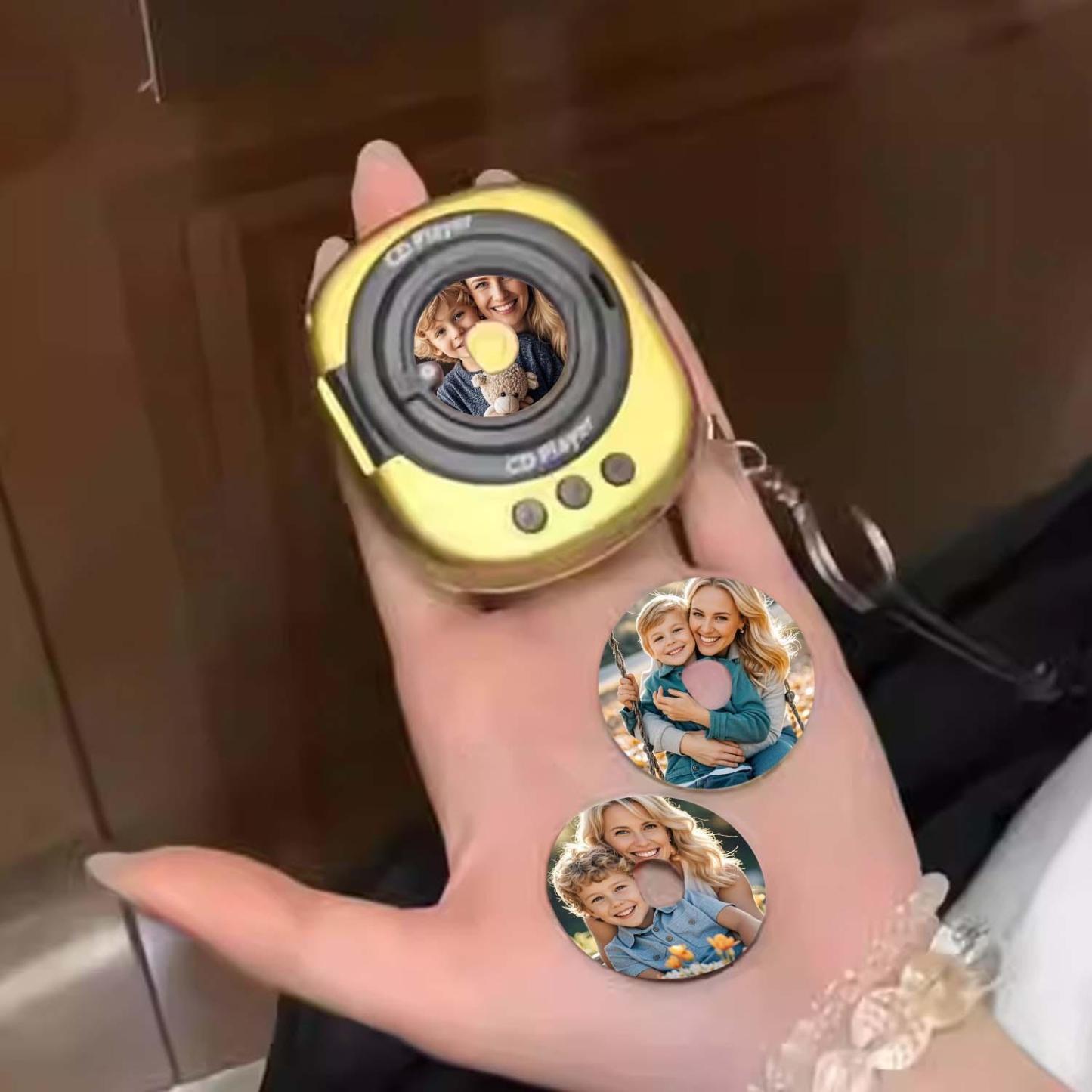 Custom Music CD Record Player Keychain Photo Keychain With Interchangeable Discs - Get Photo Blanket