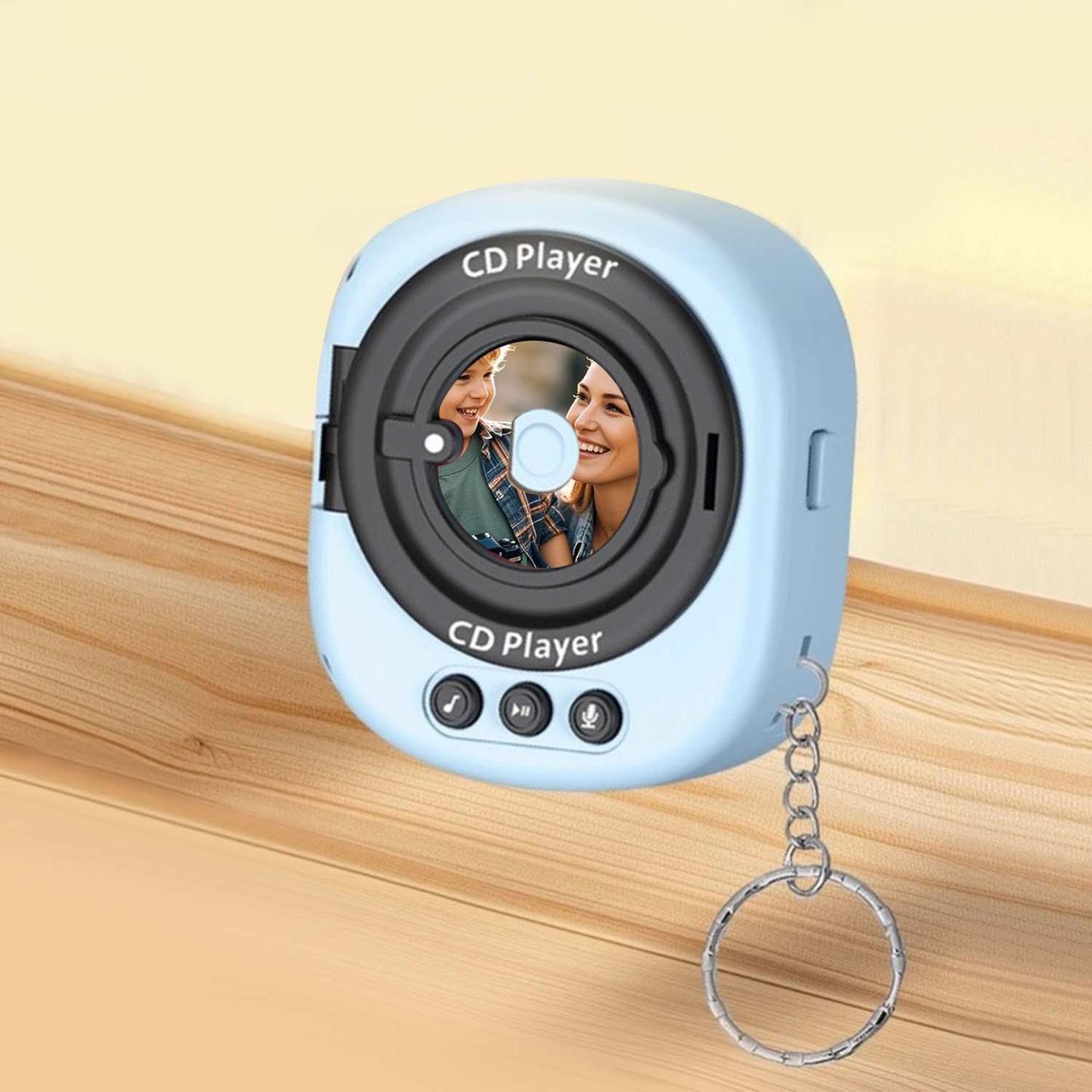 Custom Music CD Record Player Keychain Photo Keychain With Interchangeable Discs - Get Photo Blanket