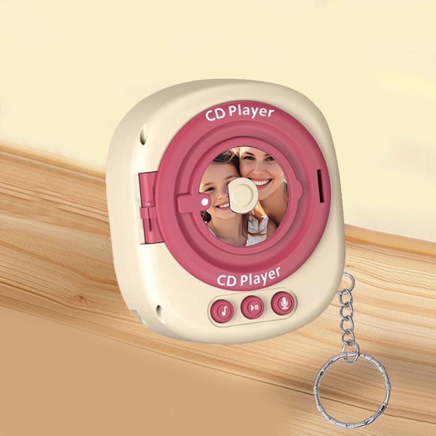 Custom Music CD Record Player Keychain Photo Keychain With Interchangeable Discs - Get Photo Blanket