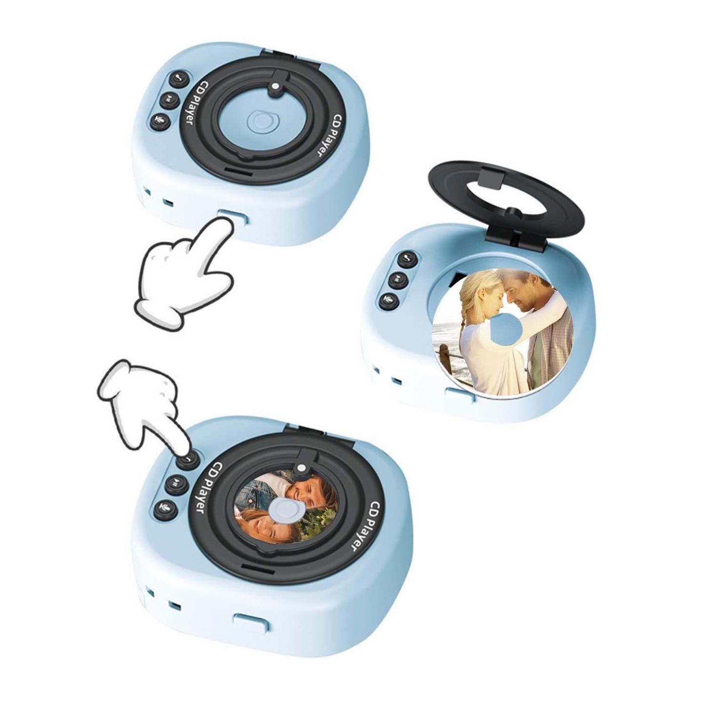 Custom Music CD Record Player Keychain Photo Keychain With Interchangeable Discs - Get Photo Blanket