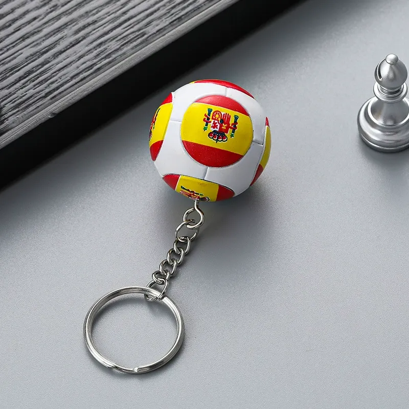 Football Key Chain Flag Soccer Pendant KeyChains Fan Souvenirs Gifts