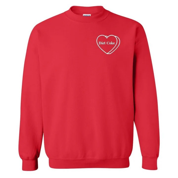 'Diet Coke Candy Heart' Crewneck Sweatshirt