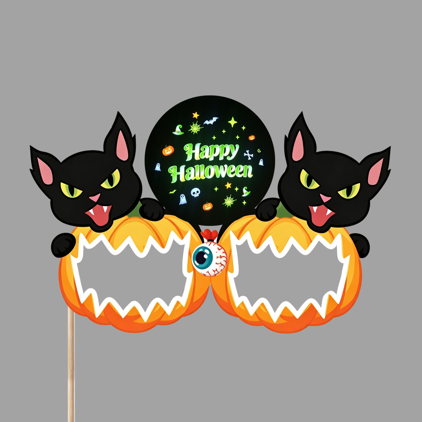 Halloween Light-Up Photo Prop Card – Glowing Festival Party Decoration for Spooky Photos and Holiday Celebrations - Get Photo Blanket