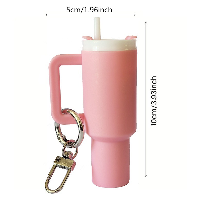 Mini Tumbler Keychain with Detachable Lipstick and Lip Gloss Storage