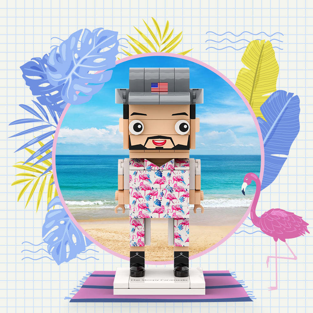 The Sleepy Paramedic Recommended Full Body Customizable 1 Person Custom BrickHeads Upgraded Version Small Particle Block Toy For All Brick Figure Lovers Personalized Father's Day Gift - Get Photo Blanket
