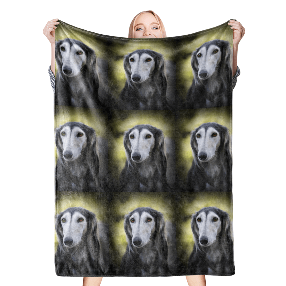 Custom Dog Blankets Personalized Pet Blankets Face Photo Blanket