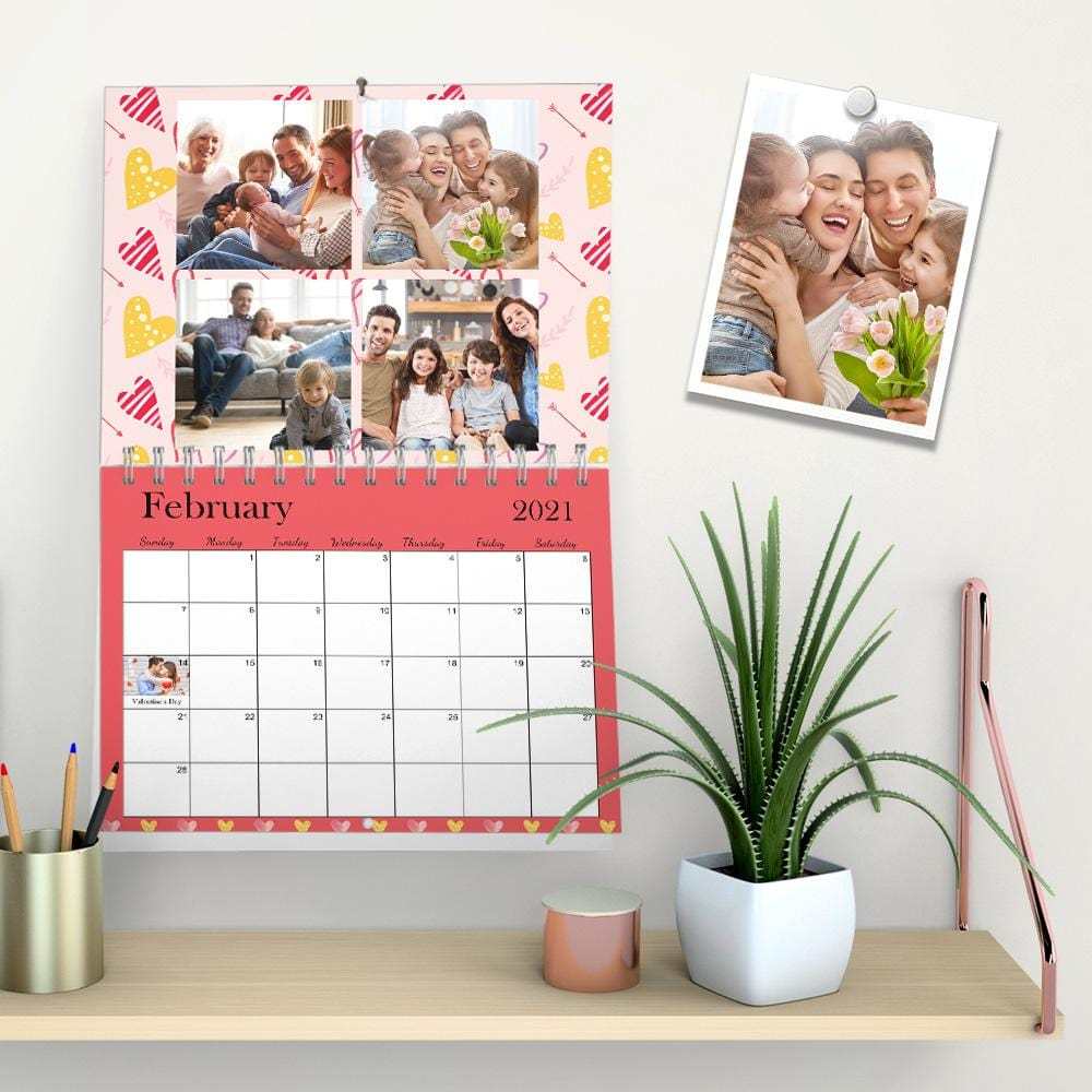 Custom Wall Calendar Photo Gallery Personalized Calendar for Family - Giftlab