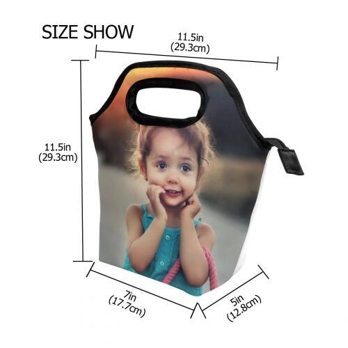 Back To School Gifts Personalized Lunch bags Personalized Photo Insulation Lunch Bag - Get Photo Blanket