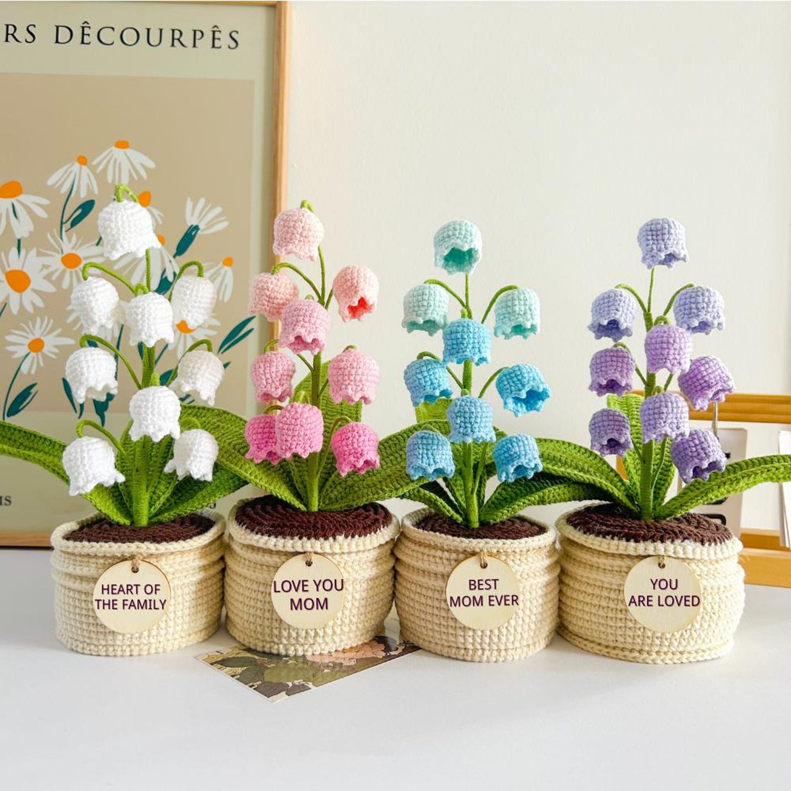 Romantic LED Crocheted Lily of the Valley – Glowing Knit Flower for Valentine’s Day