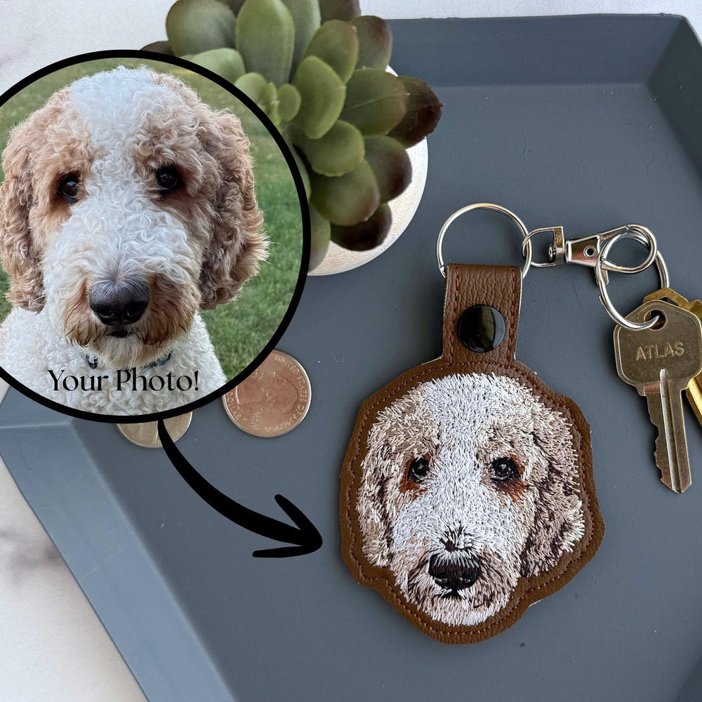 Personalized Realistic Pet Keychain  Gift for Pet Parent or Dog Lover  Dog Memorial Christmas Gifts - Get Photo Blanket