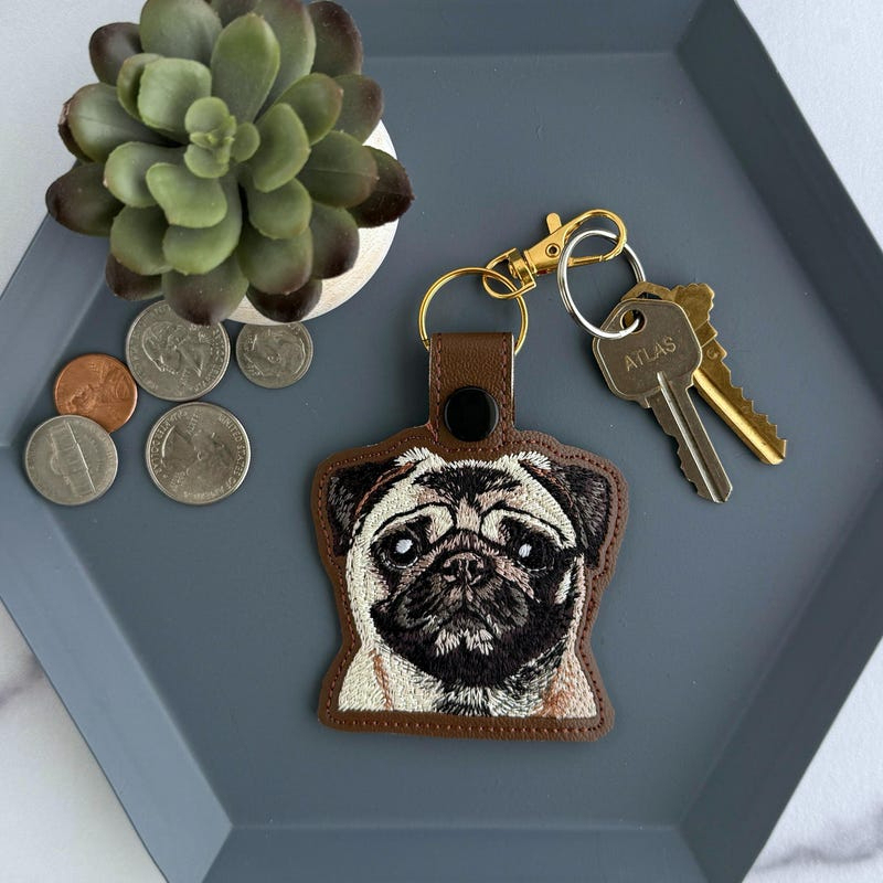 Personalized Realistic Pet Keychain  Gift for Pet Parent or Dog Lover  Dog Memorial Christmas Gifts - Get Photo Blanket