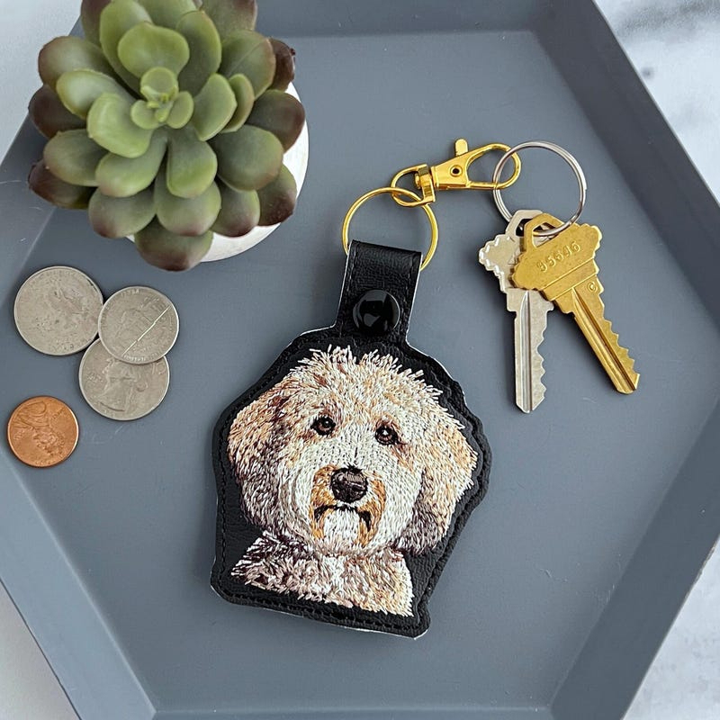 Personalized Realistic Pet Keychain  Gift for Pet Parent or Dog Lover  Dog Memorial Christmas Gifts - Get Photo Blanket
