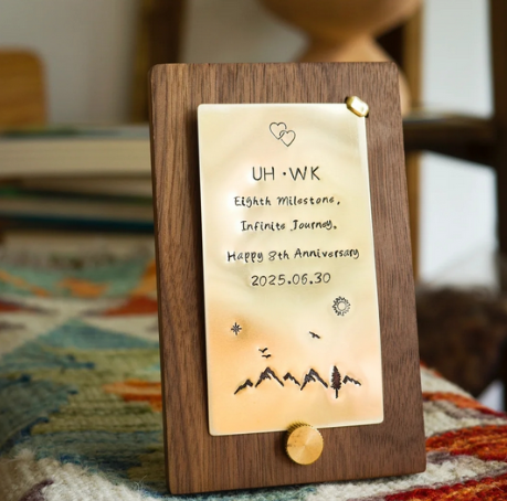 Handmade Custom Brass Wooden Plaque Perfect For Valentine'S Day Gifts And Birthday Home Decor