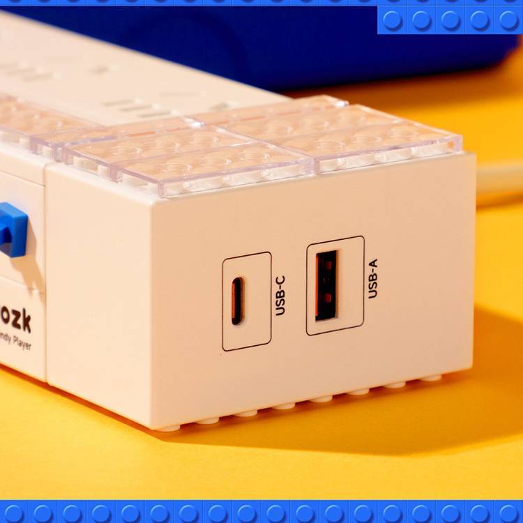 Building Block Power Socket Electrical Outlet Extender USB-A, USB-C Gallium Nitride Block Plug Block Socket Unique Gifts - Get Photo Blanket