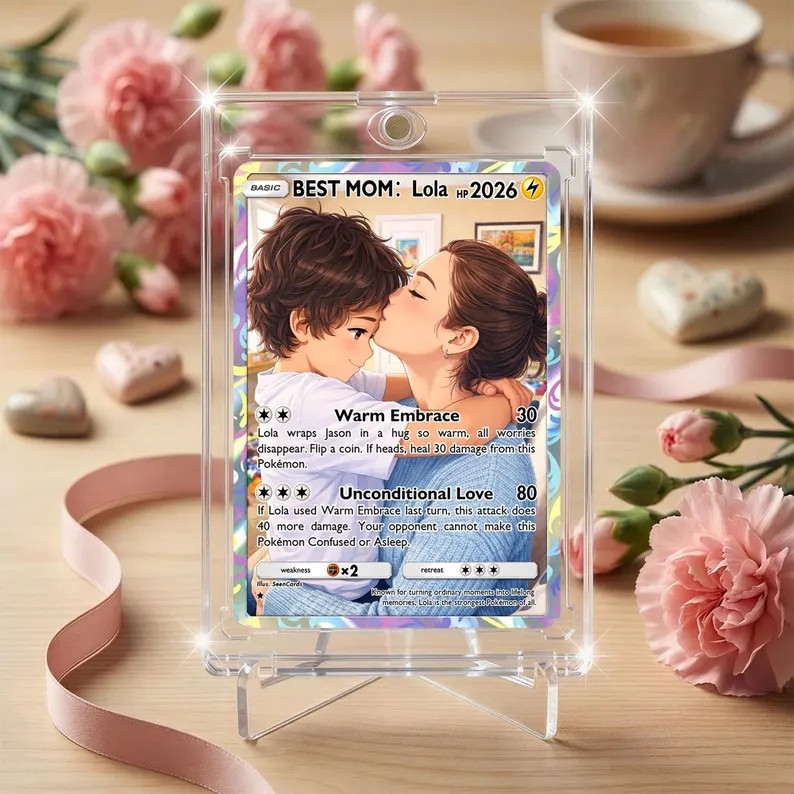 Custom Mothers Day Trading Card Custom Photo Card Gift for Mom Mothers Day Gift