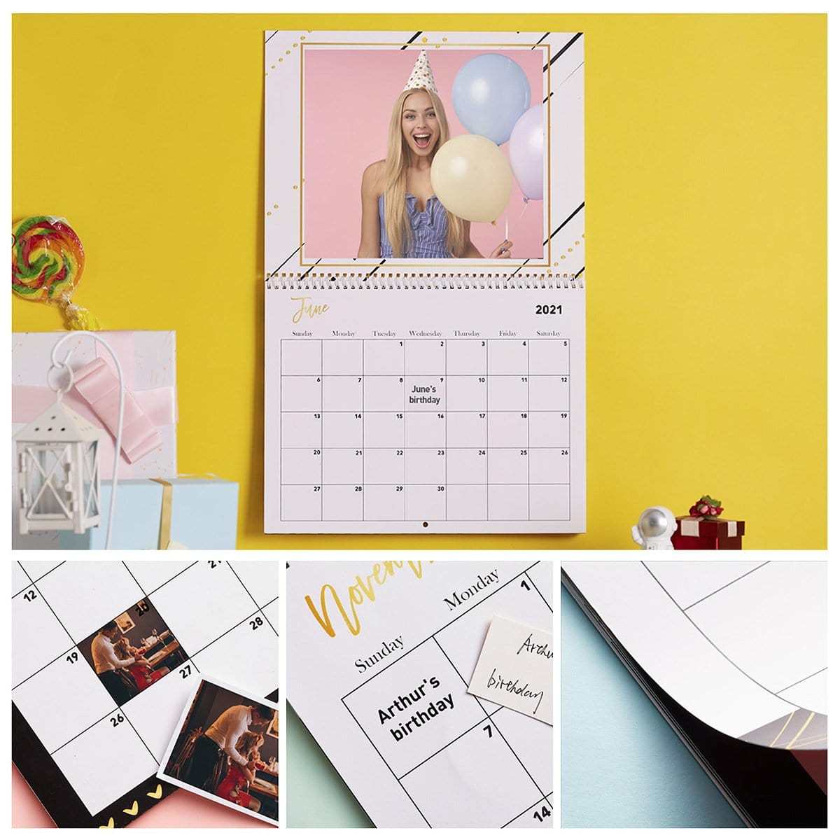 Custom Wall Calendar Birthday Gifts - Giftlab