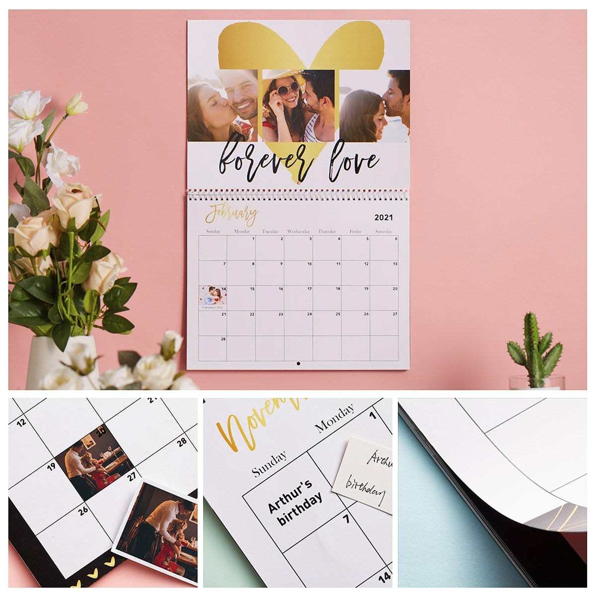 Custom Photo Calendar Personalized Wall Calendar Gifts - Giftlab