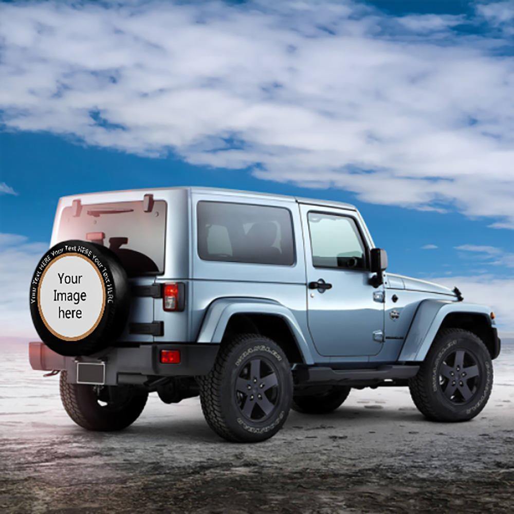 Custom Image & Text Spare Tire Cover for RV