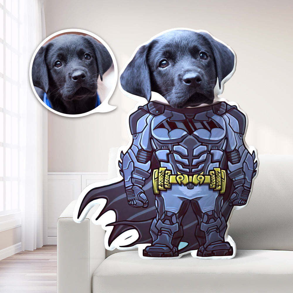 Superhero Batman Photo Pillow Face Pillow Personalized Dog Pillow Costume MiniMe Doll