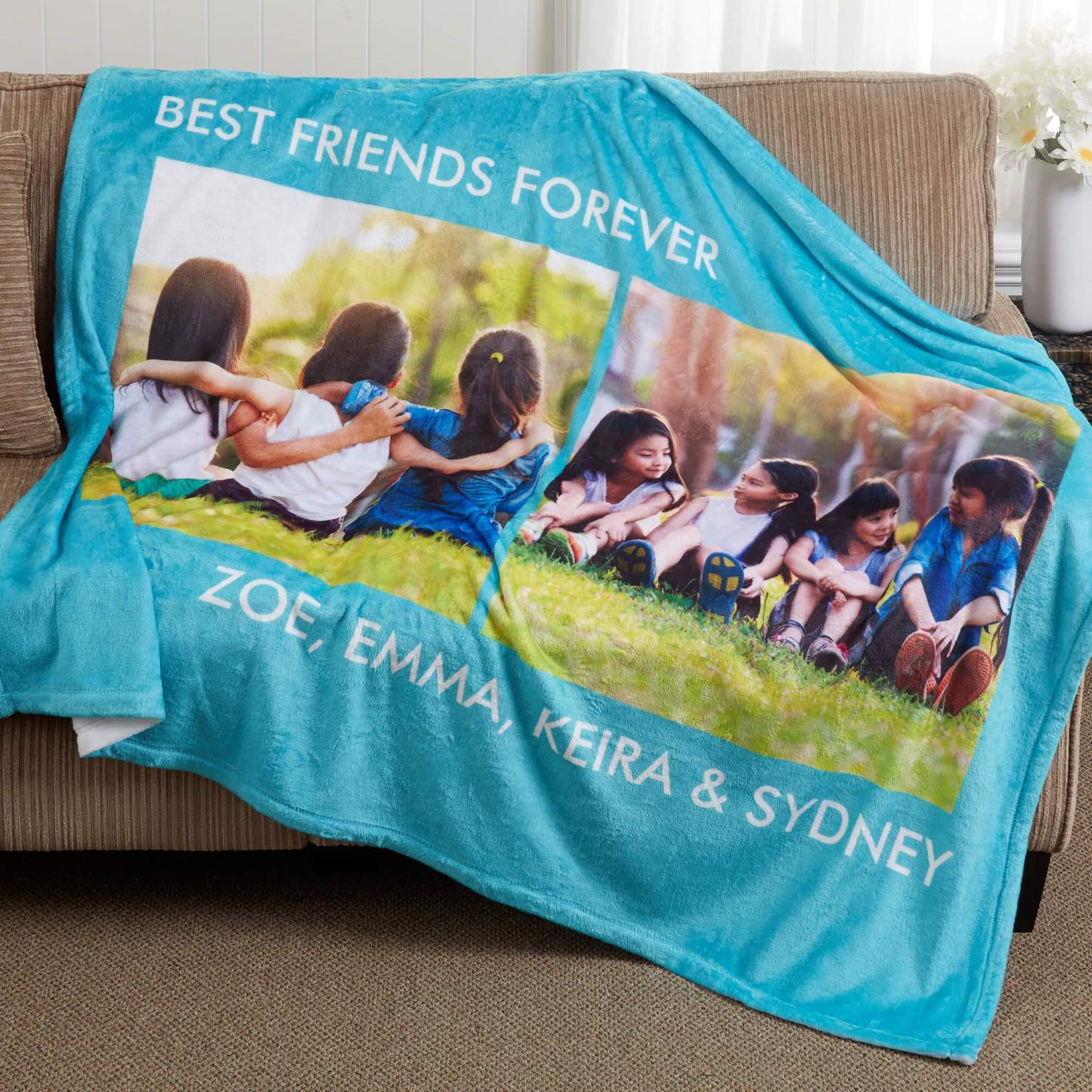 Custom Blankets Personalized Photo Blankets Custom Collage Blankets With 5 Photos For Kids Gift