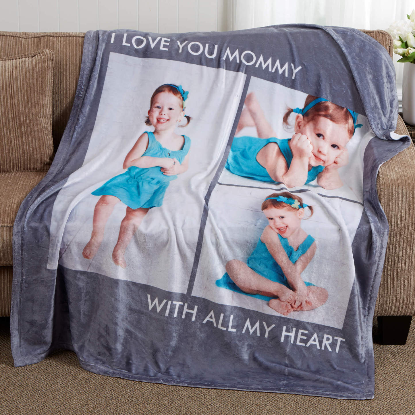 Custom Picture Blanket Personalized Photo Blankets Custom Collage Blankets With 4 Photo For Her