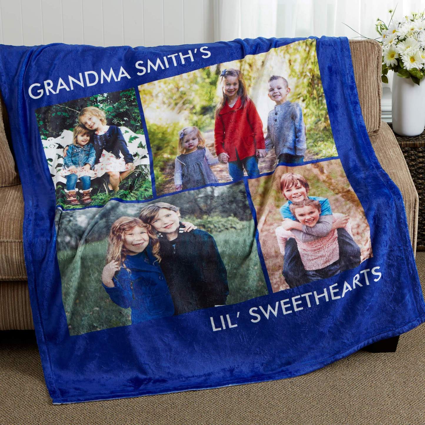 Custom Blankets Personalized Photo Blankets Custom Collage Blankets with 6 Photos
