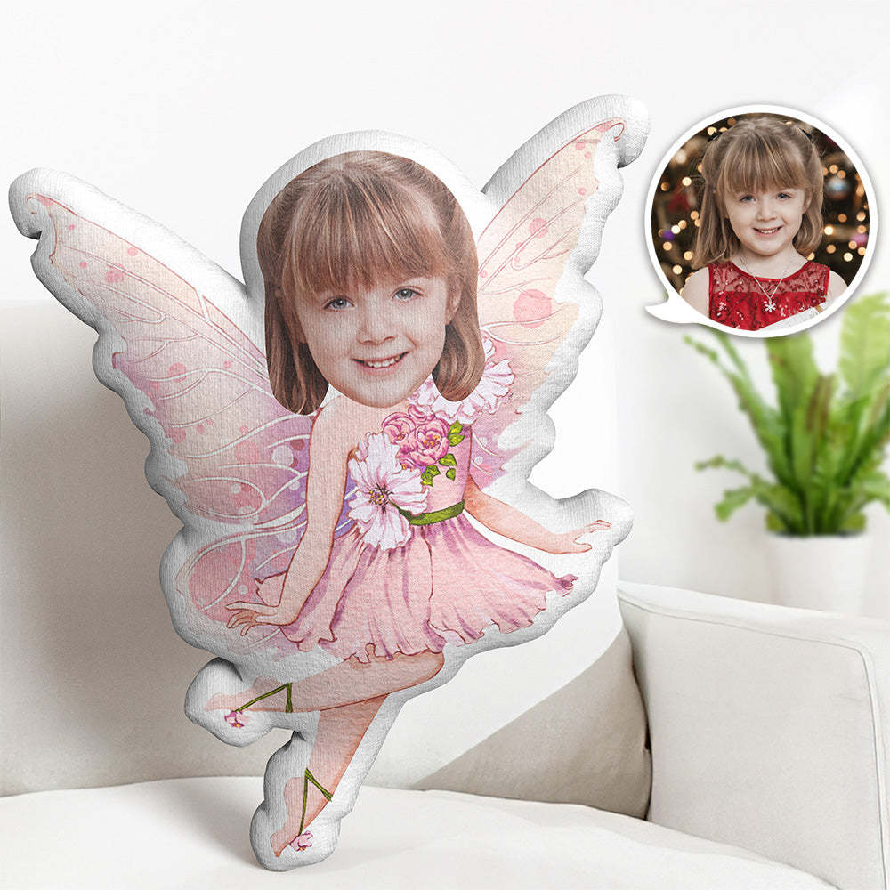 Custom Photo Face Flower Fairy Girl Pillow Face Picture Pillow Doll Face Body Pillow Personalized Doll - Get Photo Blanket