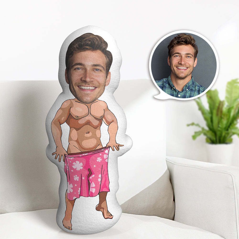 Custom Boyfriend Face Doll Pillow Personalized Photo Pillow MiniMe Doll Gift for Her - Get Photo Blanket