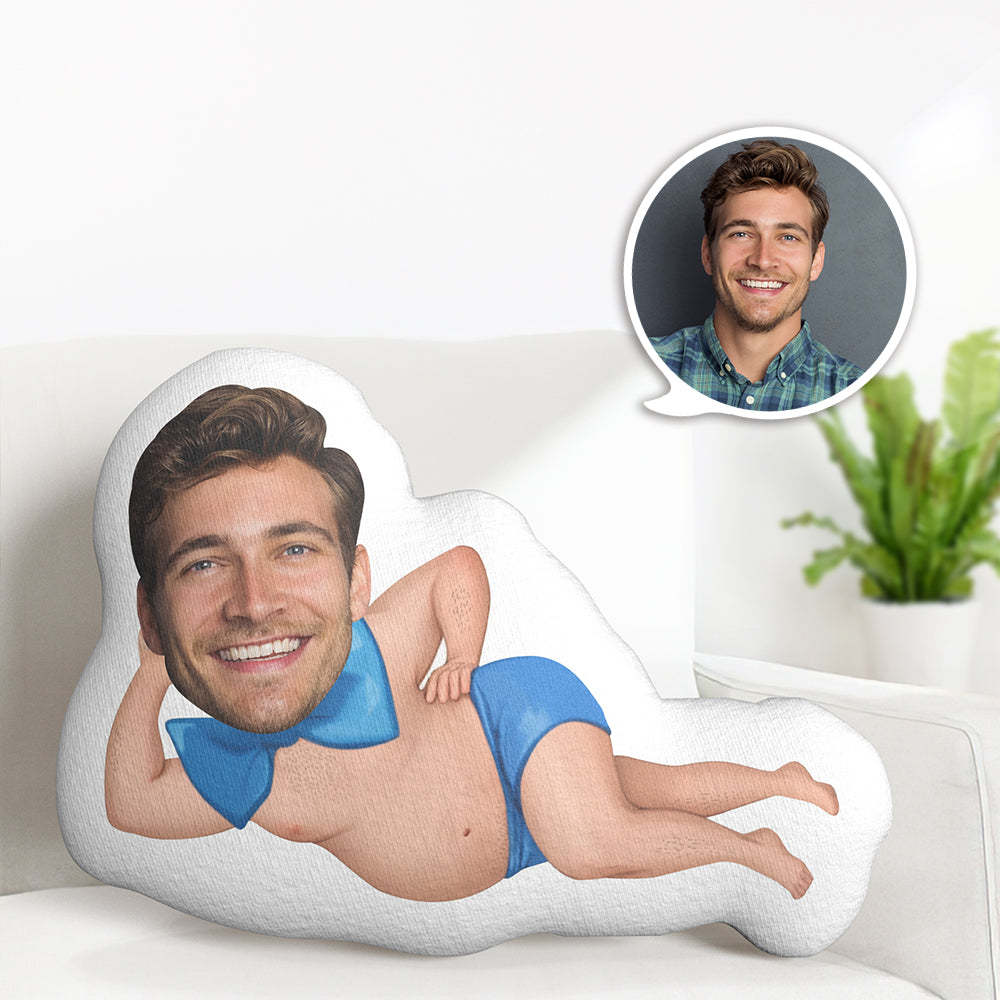 Custom Face Pillow Gag Boyfriend Photo Pillow MiniMe Doll Gifts for Her - Get Photo Blanket