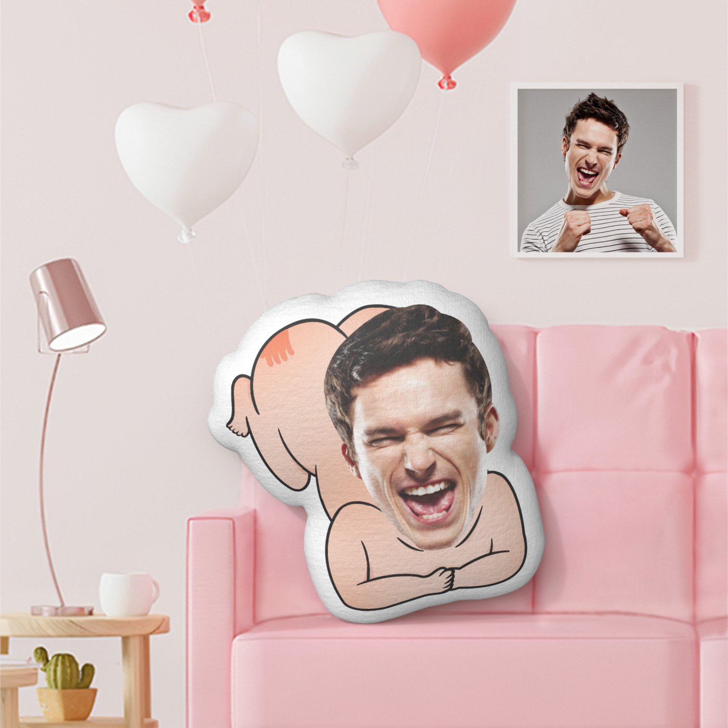 Custom Face Pillow Minime Dolls Funny Guy Personalized Photo Gift for Her My Face Pillow Custom Face Photo Pillow Minime Pillow Fun Gifts for Her Valentine's Day Gifts