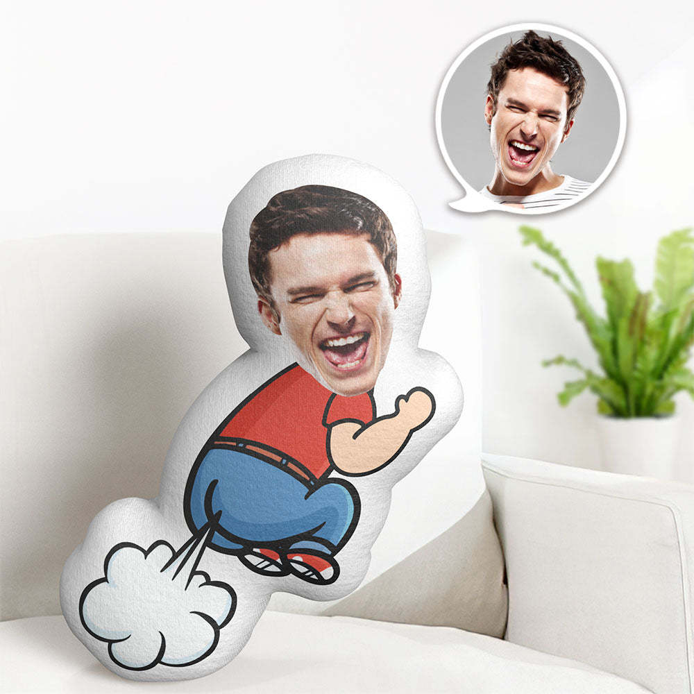 Custom Face Pillow Minime Dolls Fart Man Personalized Photo Gifts - Get Photo Blanket