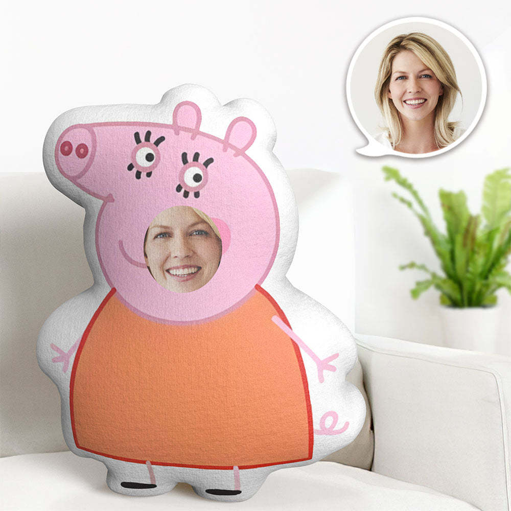 Custom Face Pillow Minime Pig Dolls Mother Personalized Photo Gifts for Her - Get Photo Blanket