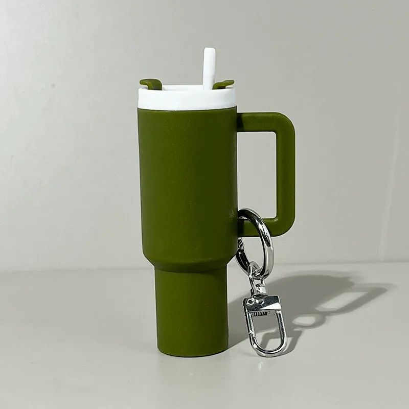 Mini Tumbler Keychain with Detachable Lipstick and Lip Gloss Storage