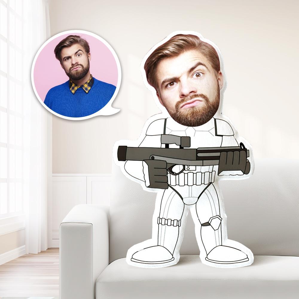 Personalized Photo My face on Pillows Custom Minime Dolls Gag Gifts Toys Stormtrooper Costume