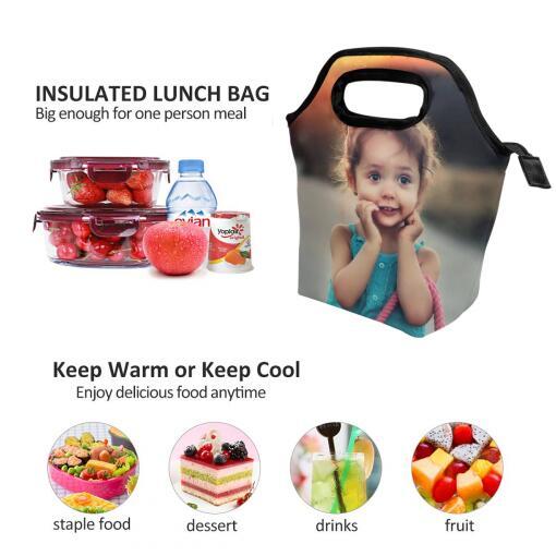 Back To School Gifts Personalized Lunch bags Personalized Photo Insulation Lunch Bag - Get Photo Blanket