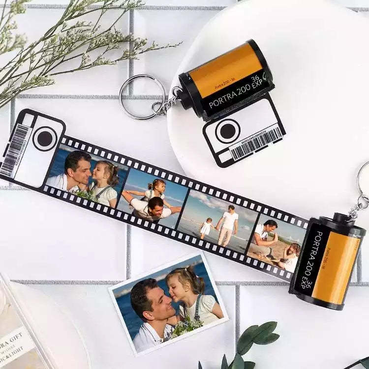 Anniversary Gifts Custom Spotify Code Camera Film Roll Keychain Gifts For Boyfriend 5-20 Photos