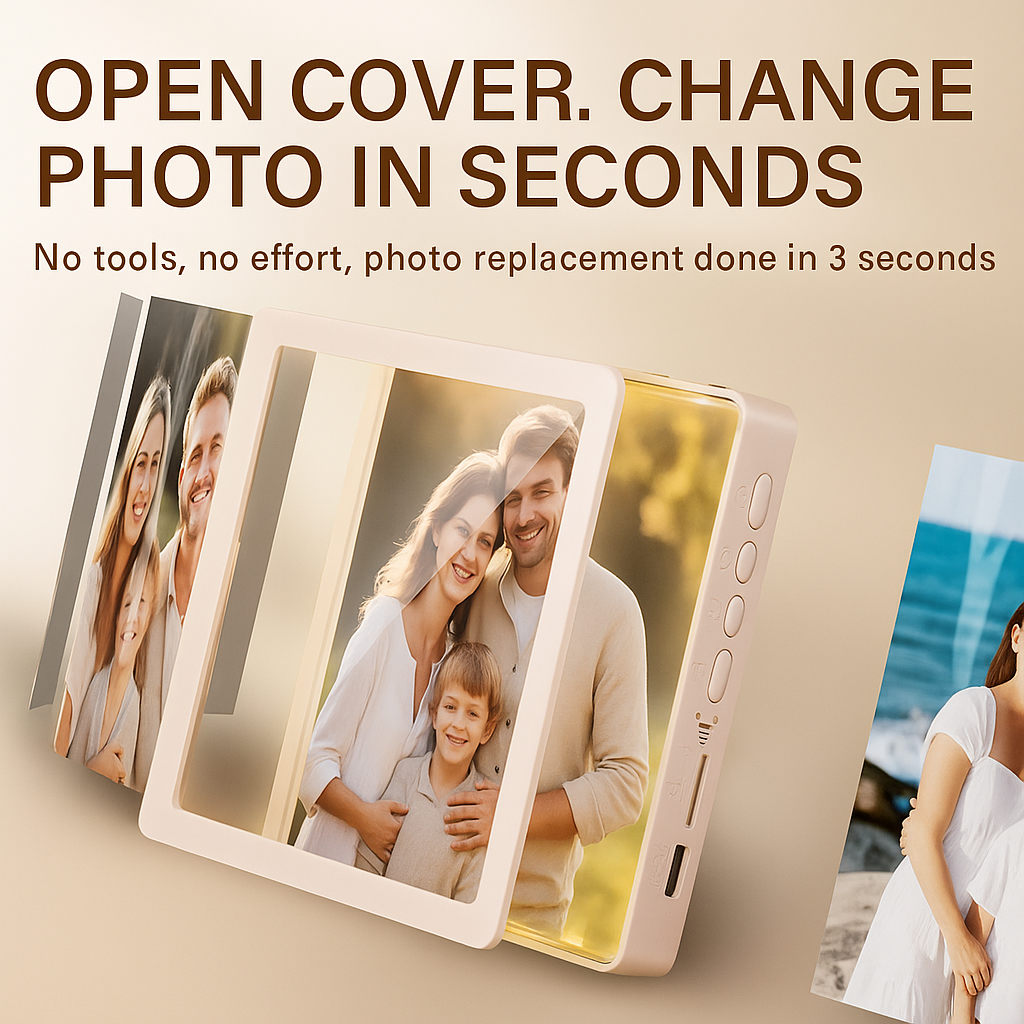 Upgrade Custom Music Fridge Magnets Personalized Photo Frame Can Play Songs And Adjust Volume Christmas Gifts