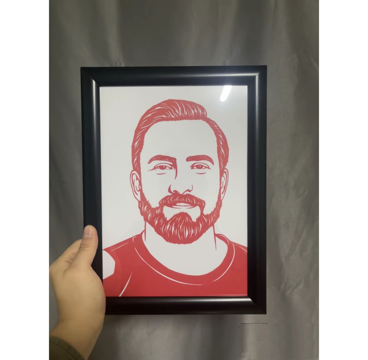 Personalized Paper Cuttings Portrait from Photo Canvas Wall Art Gift for Friends or Couples