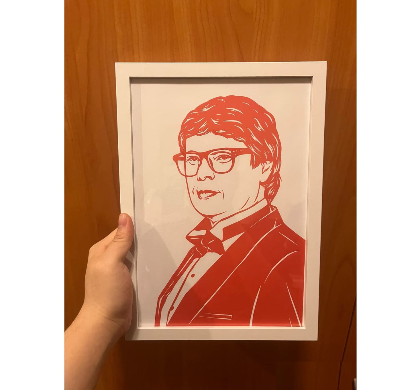 Personalized Paper Cuttings Portrait from Photo Canvas Wall Art Gift for Friends or Couples