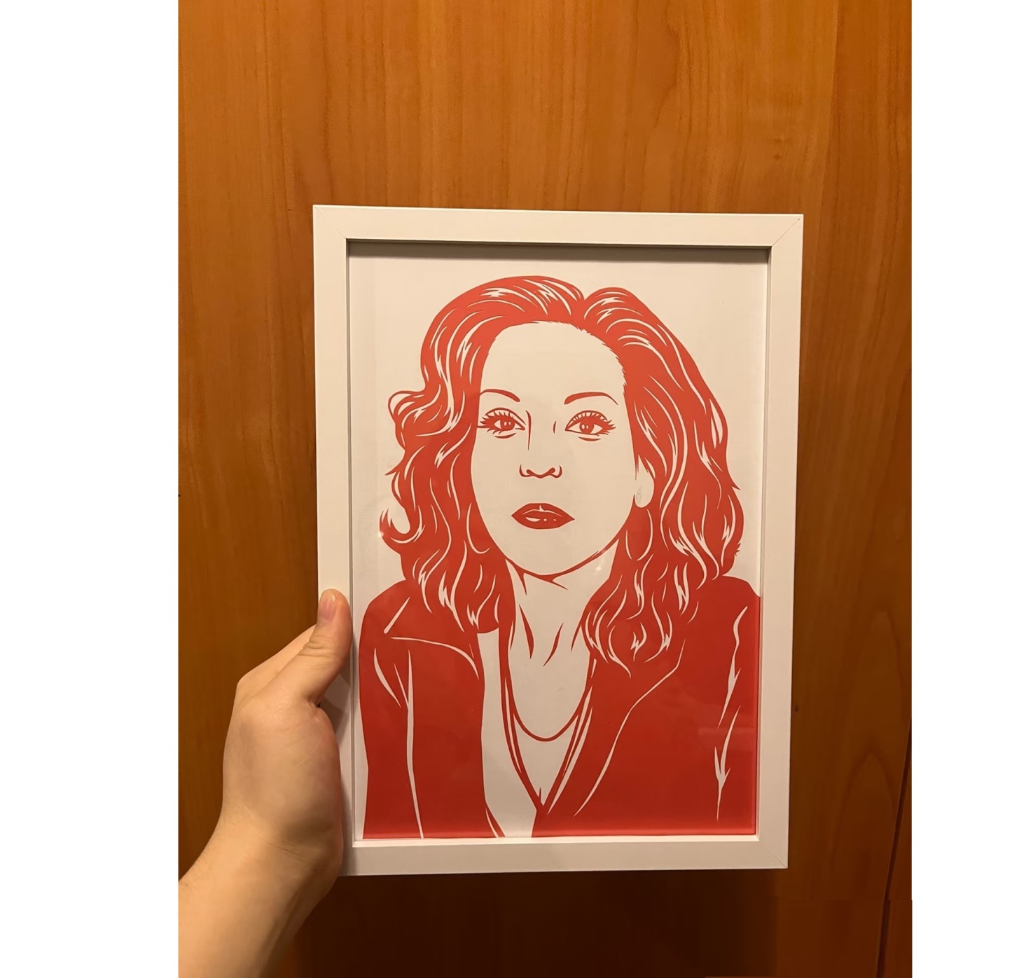 Personalized Paper Cuttings Portrait from Photo Canvas Wall Art Gift for Friends or Couples