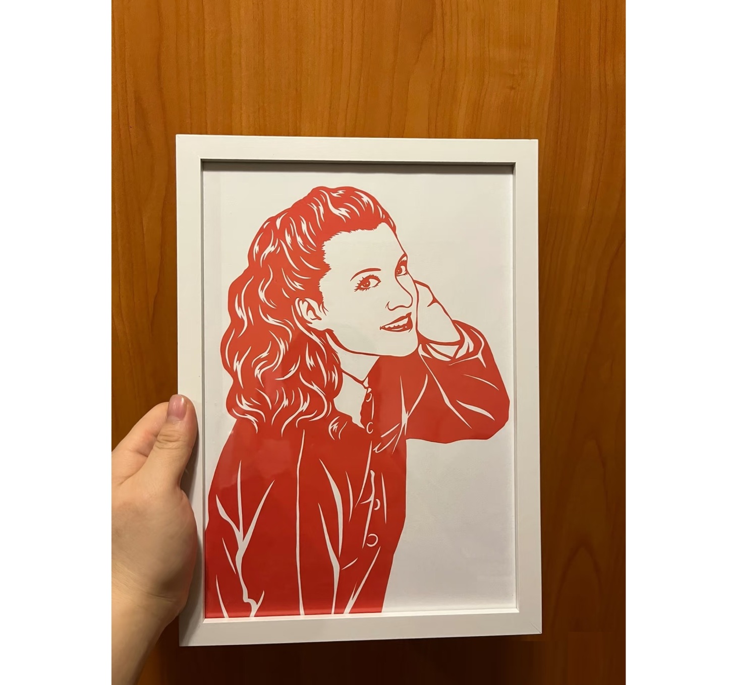 Personalized Paper Cuttings Portrait from Photo Canvas Wall Art Gift for Friends or Couples