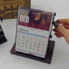 Personalized Flip Book Custom Calendar Flip Book Rotating Photo Album Gift for Her/Him, Memories in Motion Flipbook