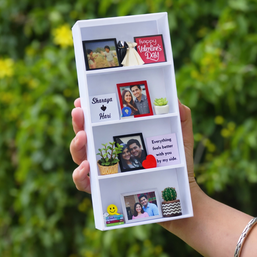 THE MINIATURE RACK Custom Photo & Message Valentine's Day Gift, Personalized Couple Keepsake